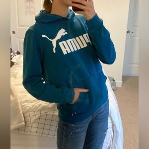 Turquoise Puma hoodie